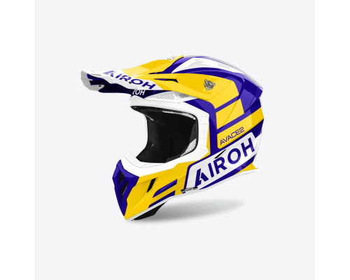 Airoh Aviator Ace 2 Кросовий Шолом Жовтий/Фіолетовий Глянець Розмір L