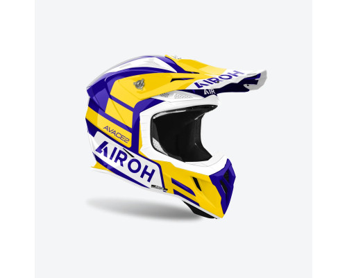 Airoh Aviator Ace 2 Кросовий Шолом Жовтий/Фіолетовий Глянець Розмір L