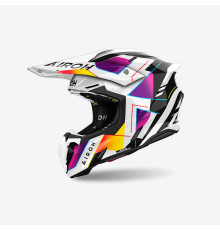 Airoh Twist 3 Шолом Крос/Ендуро/ATV/Quad, Білий/Чорний/Жовтий/Фіолетовий, Розмір L