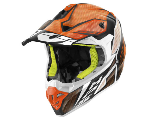 Givi 60.1 Invert Кросовий Шолом ECE R22-06 XL Чорний/Білий/Помаранчевий Мат