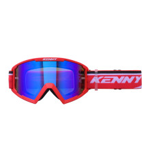 Kenny Racing Track+ Дитячі МотоОкуляри  Червоний/Білий Лінза Синє Дзеркало