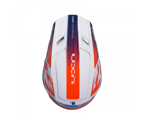 Kenny Racing Performance ERT Кросовий/Ендуро Шолом Patriot Графіка XXL (63-64 см) Білий/Червоний/Синій