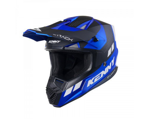 Kenny Racing Track Graphic Candy Blue матовий Крос/Ендуро Шолом XXL (63-64 см) Чорний/Синій/Білий