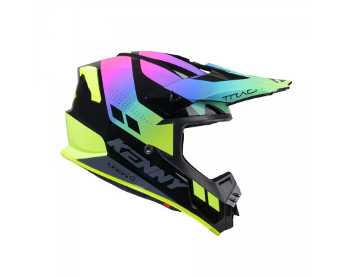 Kenny Racing Track Шолом Крос/Ендуро Графіка Неон XXL (63-64 см) Чорний/Зелений/Рожевий