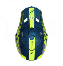 Kenny Racing Track Graphic Zoom Шолом Крос/Ендуро XL (61-62 см) Синій/Жовтий