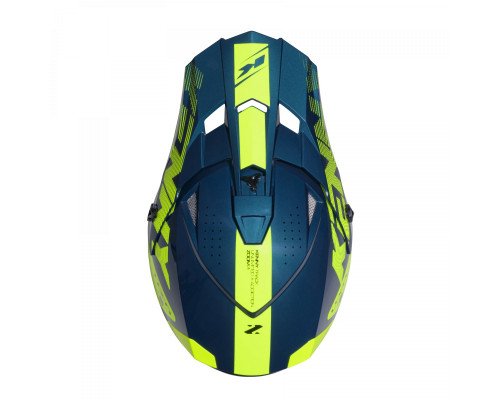 Kenny Racing Track Graphic Zoom Шолом Крос/Ендуро XL (61-62 см) Синій/Жовтий