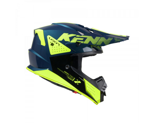 Kenny Racing Track Graphic Zoom Шолом Крос/Ендуро XL (61-62 см) Синій/Жовтий