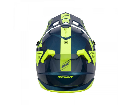 Kenny Racing Track Graphic Zoom Шолом Крос/Ендуро XL (61-62 см) Синій/Жовтий