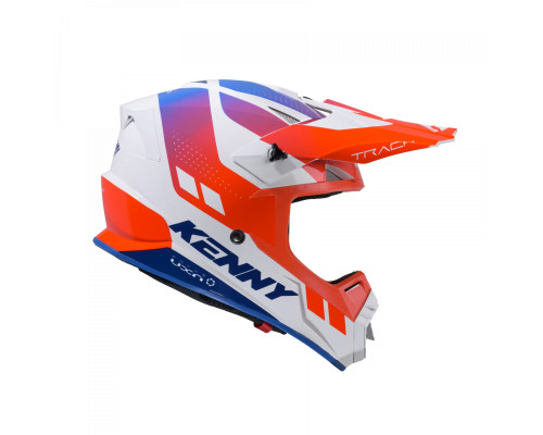 Kenny Racing Track Kid/Junior Крос/Ендуро Шолом Графіка Patriot Розмір L (51-52 см) Білий/Червоний/Синій