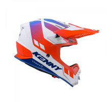 Kenny Racing Track Kid/Junior Крос/Ендуро Шолом Графіка Patriot Розмір L (51-52 см) Білий/Червоний/Синій
