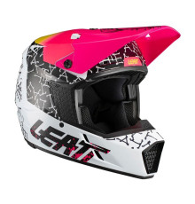 Leatt 3.5 V21.2 Шолом Мото Захист Черепа Розмір S (55-56 см) Чорний/Рожевий/Білий