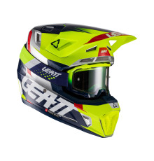 Leatt 7.5 V22 Шолом Мотоциклетний з Окулярами VelociЗАДНІ4.5 Жовтий Флуо/Синій/Білий Розмір S (55-56 см)