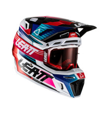 Leatt 8.5 V22 Шолом Мотоциклетний Комплект з Окулярами VelociЗАДНІ5.5 Розмір S (55-56 см) Синій/Червоний/Чорний
