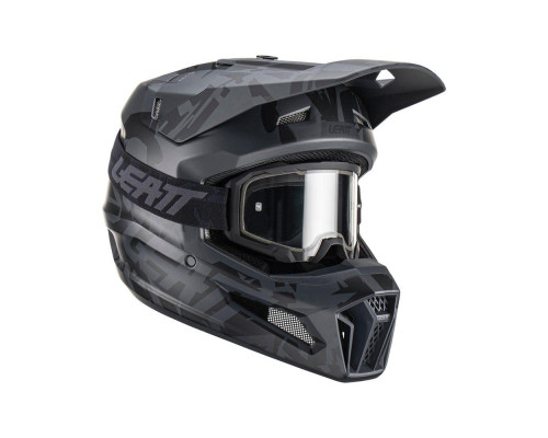 Leatt 3.5 v23 Шолом Мото з Окулярами VelociЗАДНІ4.5 Чорний Розмір XS (53-54 см)