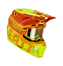 Leatt 7.5 V23 Шолом Мотоциклетний Комплект з Окулярами VelociЗАДНІ4.5 Iriz Розмір M (57-58 см) Жовтий Флуо/Помаранчевий