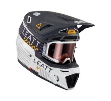 Leatt 8.5 V23 Шолом Мотоциклетний Комплект з Окулярами VelociЗАДНІ5.5 Металік XXL (63-64 см) Графітовий/Білий