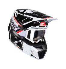 Leatt 7.5 v24 Шолом Moto з Окулярами VelociЗАДНІ4.5 Чорний/Білий/Червоний Розмір M (57-58 см)