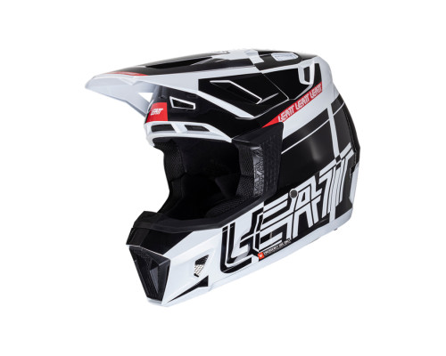 Leatt 7.5 v24 Шолом Moto з Окулярами VelociЗАДНІ4.5 Чорний/Білий/Червоний Розмір M (57-58 см)