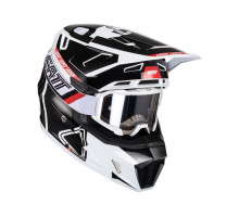 Leatt 7.5 v24 Шолом Moto з Окулярами VelociЗАДНІ4.5 Чорний/Білий/Червоний Розмір M (57-58 см)