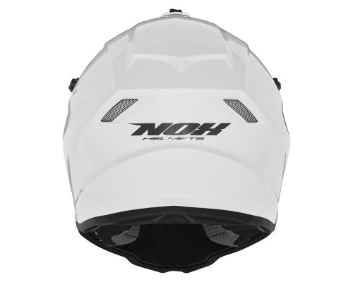 Nox N761 Дитячий Кросовий Шолом Мікрометричне Застібання Розмір XL Білий Глянець