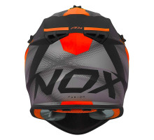 Nox N633 Fusion Кросовий/Оффроуд Шолом Мікрометричне Застібання Розмір M Чорний Мат/Помаранчевий