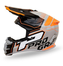 Progrip PG3080 Шолом Кросовий Adventure ECE 22R06 Застібка DD Розмір L Сірий Чорний Помаранчевий