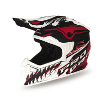 Progrip PG3009 Шолом Кросовий Дитячий ECE 22R06 Застібка DD Розмір XL Білий/Червоний/Чорний Матт
