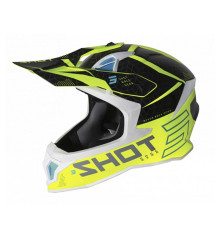 Shot Racing Lite Core Кросовий Шолом Неон Жовтий Чорний Глянцевий Розмір M