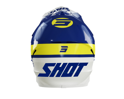 Shot Racing Furious Kid Roll Дитячий Мотошолом Глянцевий Синій/Білий/Жовтий Розмір YL