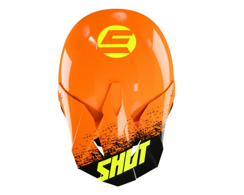 Shot Racing Furious Kid Roll Дитячий Мотоциклетний Шолом Жовтий Глянцевий Помаранчевий/Чорний/Жовтий Розмір YL