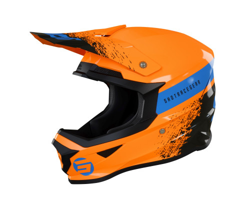 Shot Racing Furious Kid Roll дитячий мотошолом глянцевий помаранчевий/синій/чорний розмір YM