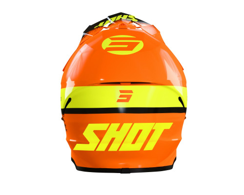 Shot Racing Furious Kid Roll Дитячий Мотоциклетний Шолом Глянцевий Неоновий Помаранчевий/Чорний/Жовтий Розмір YS