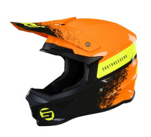 Shot Racing Furious Kid Roll Дитячий Мотоциклетний Шолом Глянцевий Неоновий Помаранчевий/Чорний/Жовтий Розмір YS