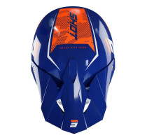 Shot Racing Furious Каска Мото Глянцева Camo Navy Orange Розмір S Синій/Білий/Помаранчевий