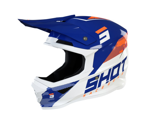 Shot Racing Furious Каска Мото Глянцева Camo Navy Orange Розмір XL Колір Синій/Білий/Помаранчевий