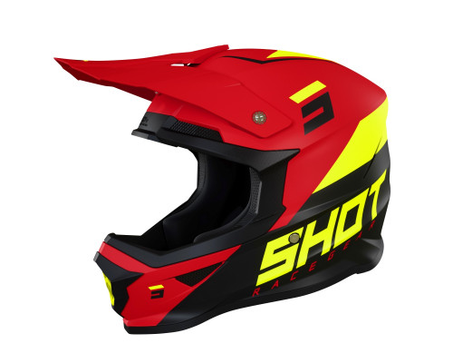 Shot Racing Furious Chase Шолом Мото Мат Червоний/Жовтий/Чорний Розмір M