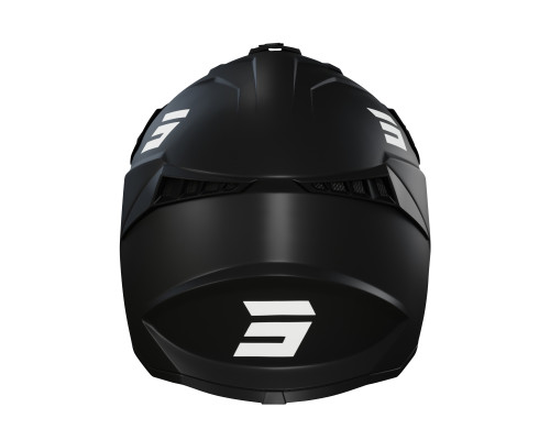Shot Racing Kask Moto Lite Solid Black матовий 2.0, шолом мотоциклетний, чорний матовий, розмір M