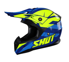 Shot Racing Pulse Revenge Каска Мото Глянцевий Синій/Жовтий Розмір L