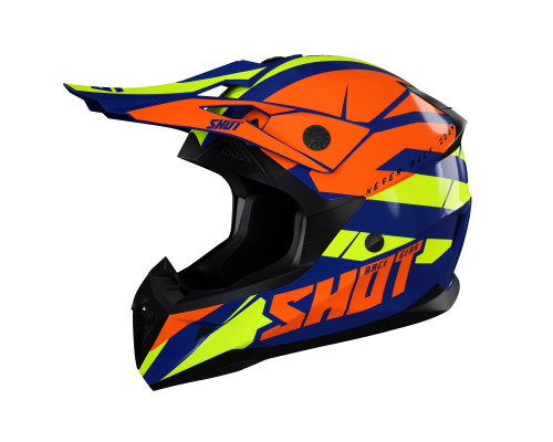 Shot Racing Pulse Revenge шолом мотоциклетний неоновий жовтий/помаранчевий/синій глянцевий розмір XS