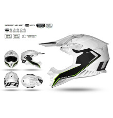 UFO Intrepid Кросовий Шолом ECE 22R06 Розмір L Білий/Чорний Колекція 2024