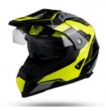 UFO  шолом Aries Offroad/Dual/Tourer/Crossover з козирком розмір L сірий/чорний/жовтий флуо колекція 2022