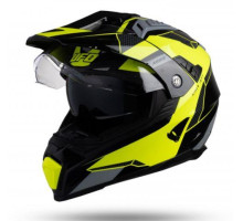 UFO  шолом Aries Offroad/Dual/Tourer/Crossover з козирком розмір L сірий/чорний/жовтий флуо колекція 2022