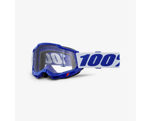 100 PROCENT, Accuri 2, мотоОкуляри , прозора лінза, синій/білий