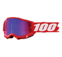 100 PROCENT Accuri 2 МотоОкуляри  Червоний/Білий Дзеркальна лінза Синій