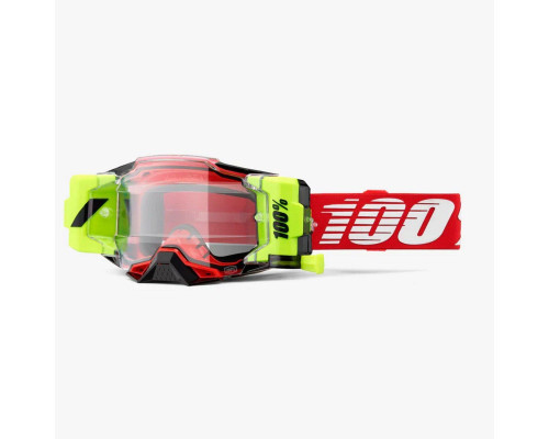 100 PROCENT Armega Forecast Окуляри Roll-Off Червоний/Білий/Жовтий Fluo