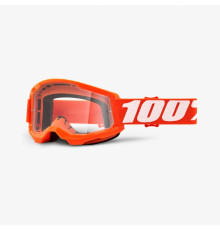 100 PROCENT Strata 2 МотоОкуляри  Прозора лінза Помаранчевий/Білий