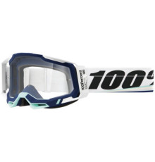 100 PROCENT, Racecraft 2 Arsham, мотогоггли, прозора лінза, білий/синій