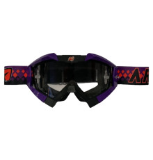 Ariete Riding Crows Окуляри Мотоциклетні Anti Fog Anti Scratch UV Roll-Off Ready Двошарова Губка Чорний/Синій/Червоний