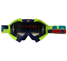 Ariete Riding Crows Окуляри Anti Fog Anti Scratch UV Roll-Off Ready 2-Шарова Губка Синій/Жовтий Флуо