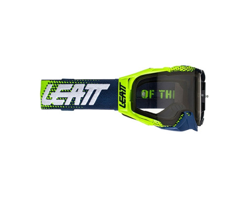Leatt VelociЗАДНІ6.5 Goggle МотоОкуляри Димчасте Дзеркало Сіра Лінза 58% Зелений Флуо/Синій